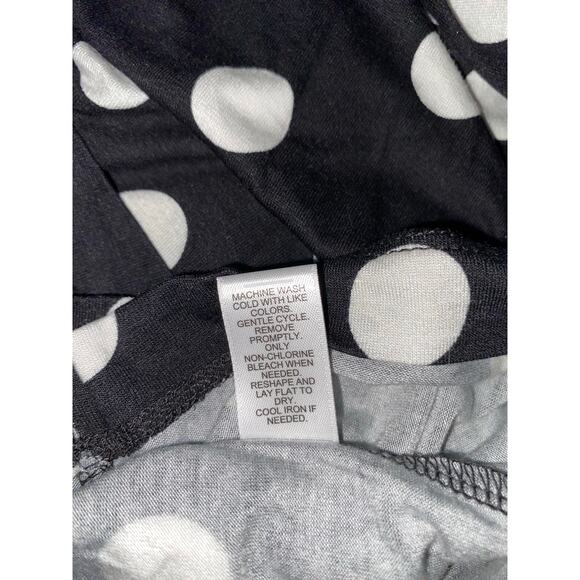 NWT Women’s size 26/28W Cato Black White Polkadot Soft 3/4 Sleeve Top - Picture 8 of 10